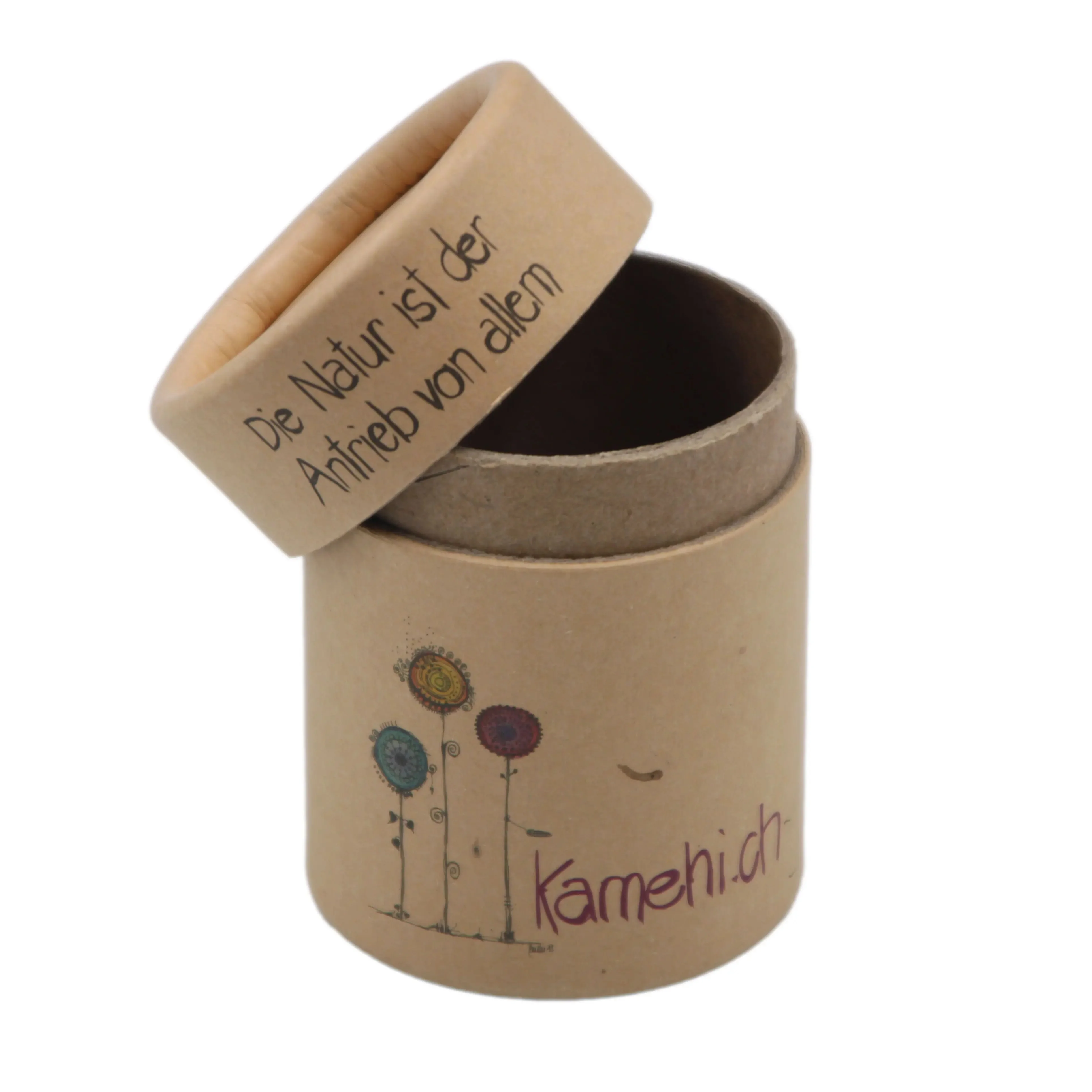 3 x 3 x Blank Paper Tube Canister Short Cylinder Can Sifter for Spice Salt Matcha Loose Powder Shaker Box for Food Packaging