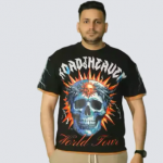 American streetwear men’s printed pattern T-shirt