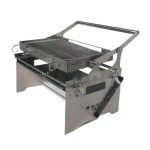 Extremely rotating folding charcoal grill