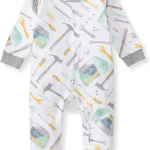 Boys Sleep and Play PJs, 100% Organic Cotton One-Piece Zip Front Romper Jumpsuit Pajamas