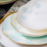 Magnolia Pattern Light Celadon Tableware Set