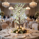 OH ARTS| The Serene Blossom: Handcrafted 4FT Artificial White Cherry Blossom Tree with Natural Wood Trunk & Weighted Pot — Everlasting Spring Decor