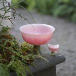 Yuan Underglaze Red Stem Cup Replica Chinese Style Table Decor Ornament