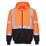Wholesale High Quality Hi Vis Reflective Safety Work Hoodie Polyester Windproof Breathable Zipper for Unisex Working Uniforms